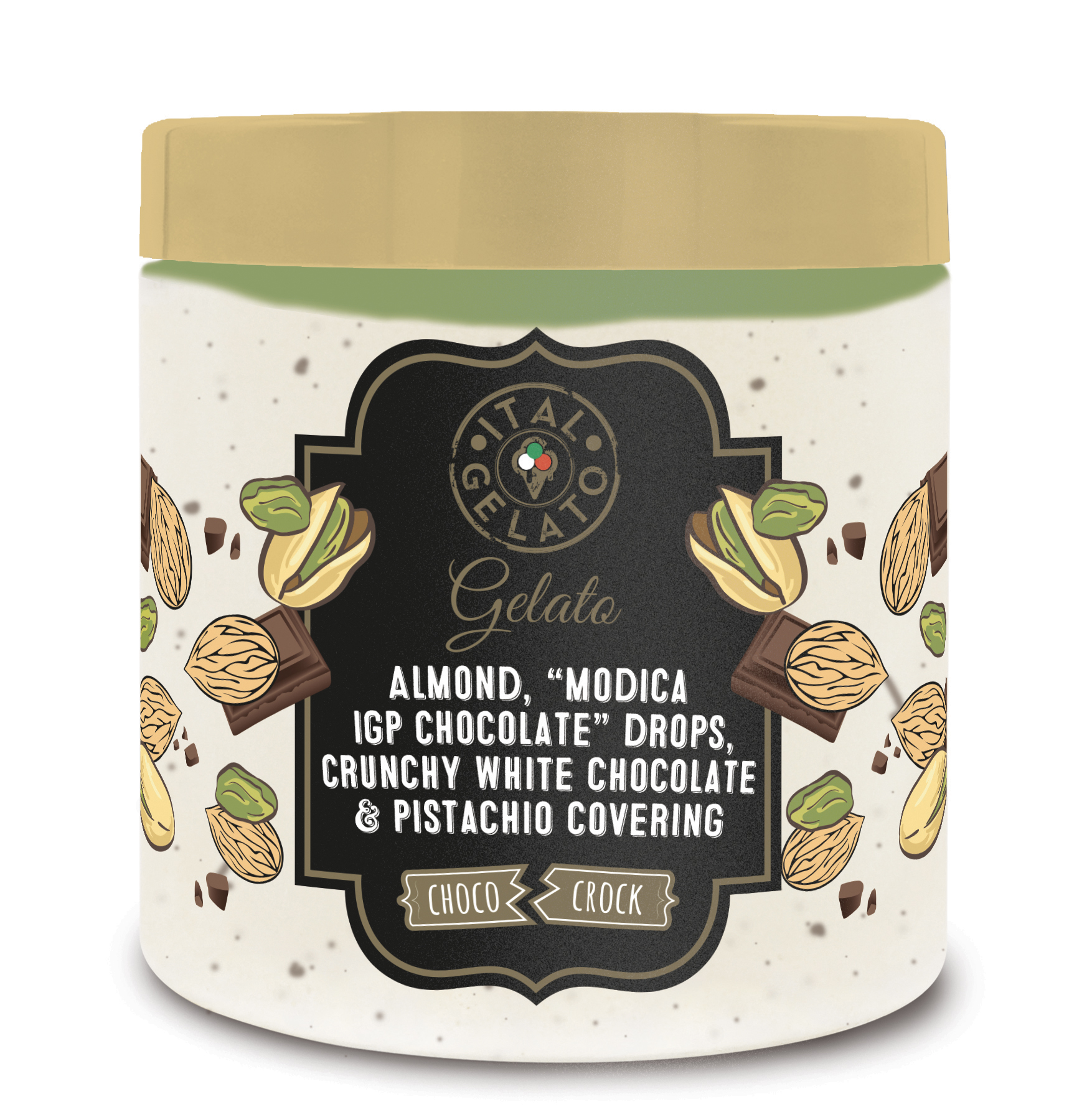 Choco Crock con Almond, Modica e Pistacchio