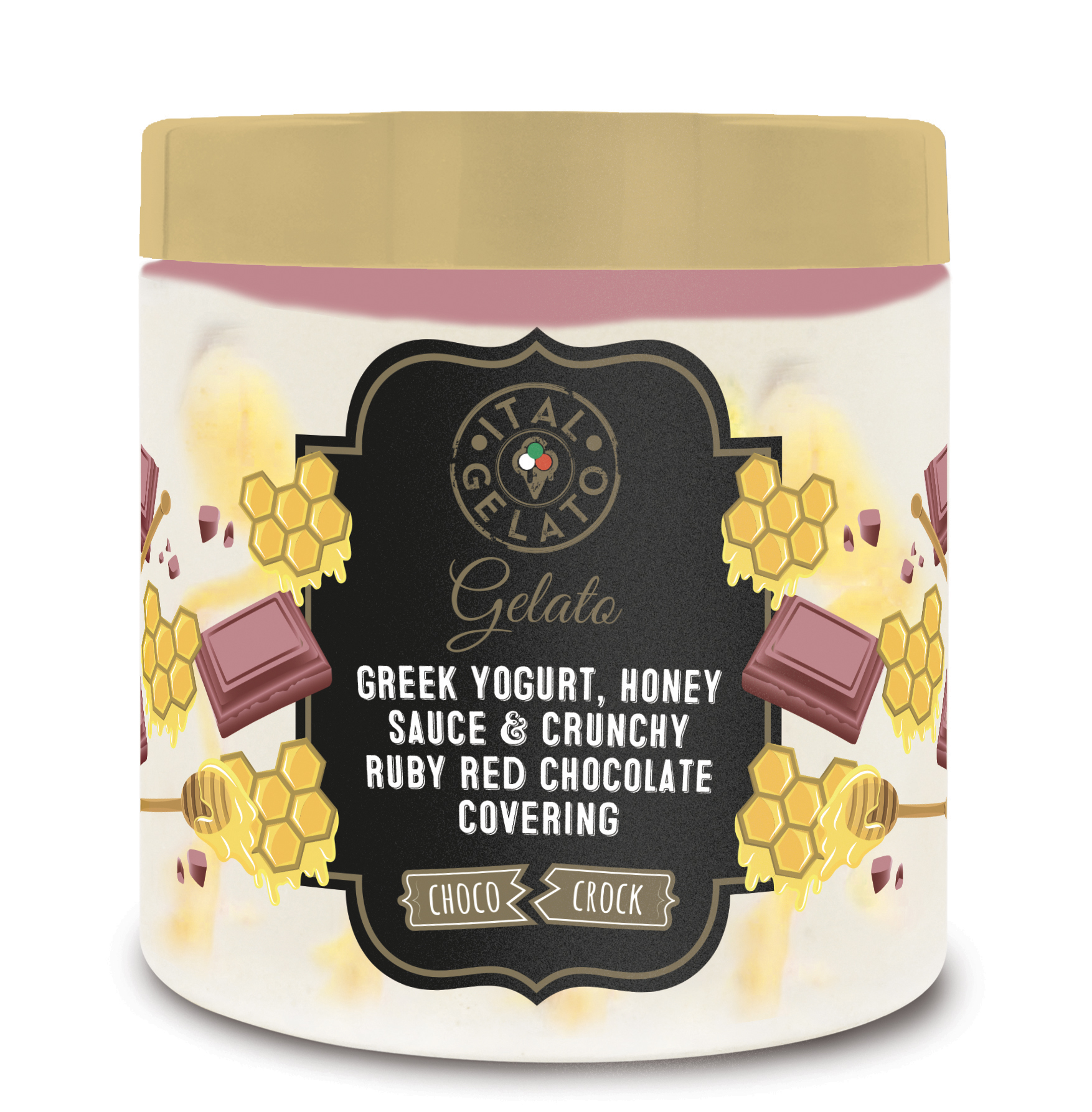Choco Crock con Greek yogurt, honey e ciocc ruby