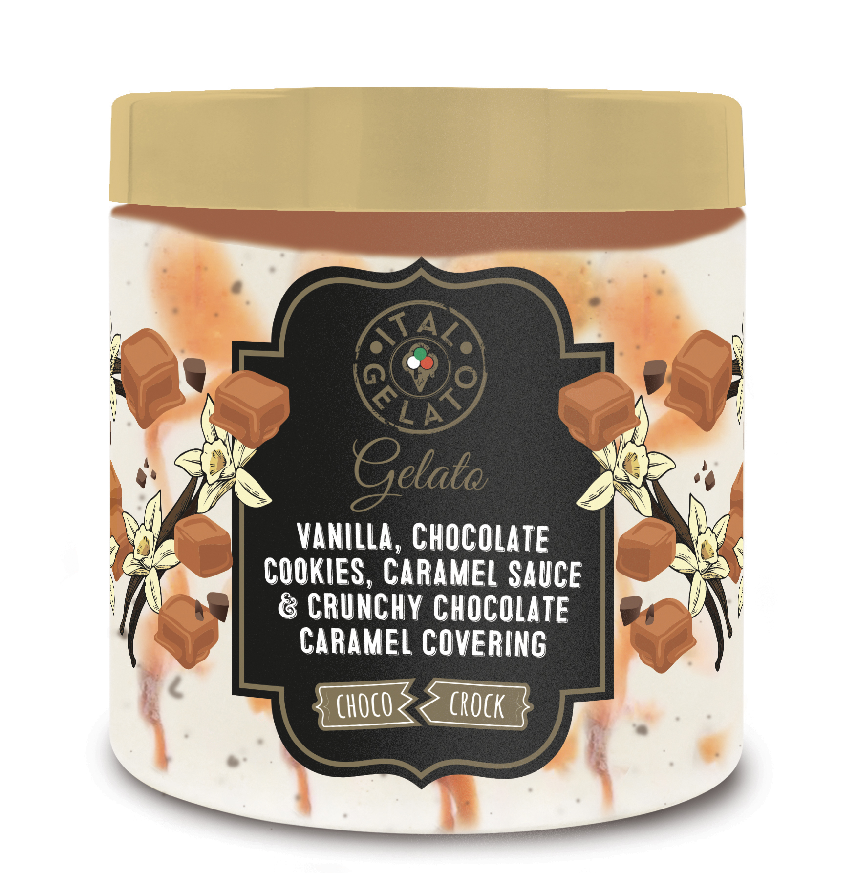 Choco Crock con Vanilla, cookies e caramel