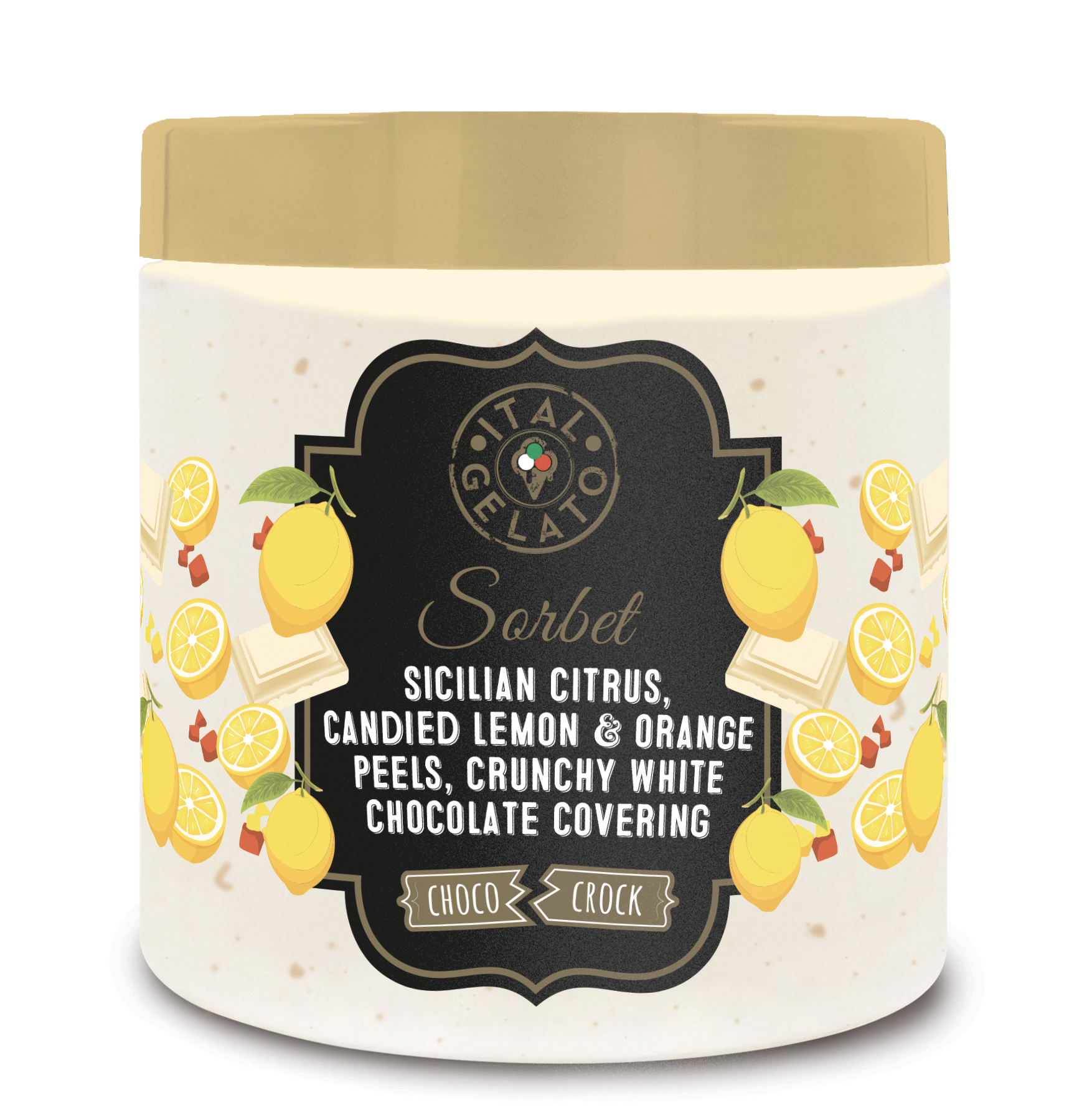 Choco Crock lemon canditi e choc bianco